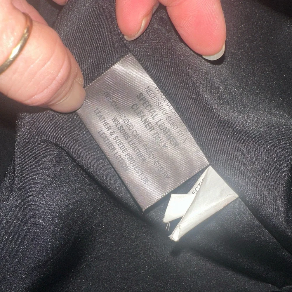 Y2K black Wilsons Leather full-zip leather jacket removable Thinsulate lining. - Picture 11 of 11